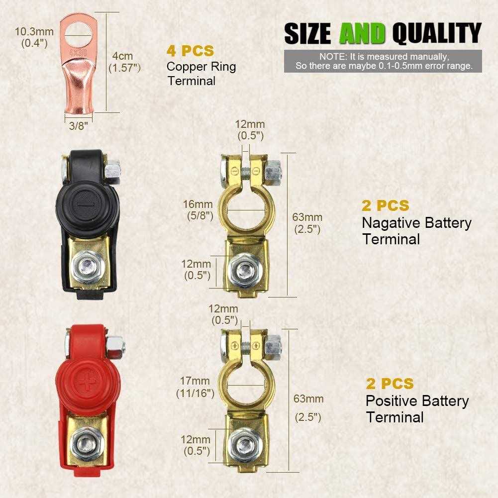Tkdmr 160pcs Copper Wire Lugs Awg2 4 6 8 10 12 With Heat Shrink Set - MT - Mrs Treak