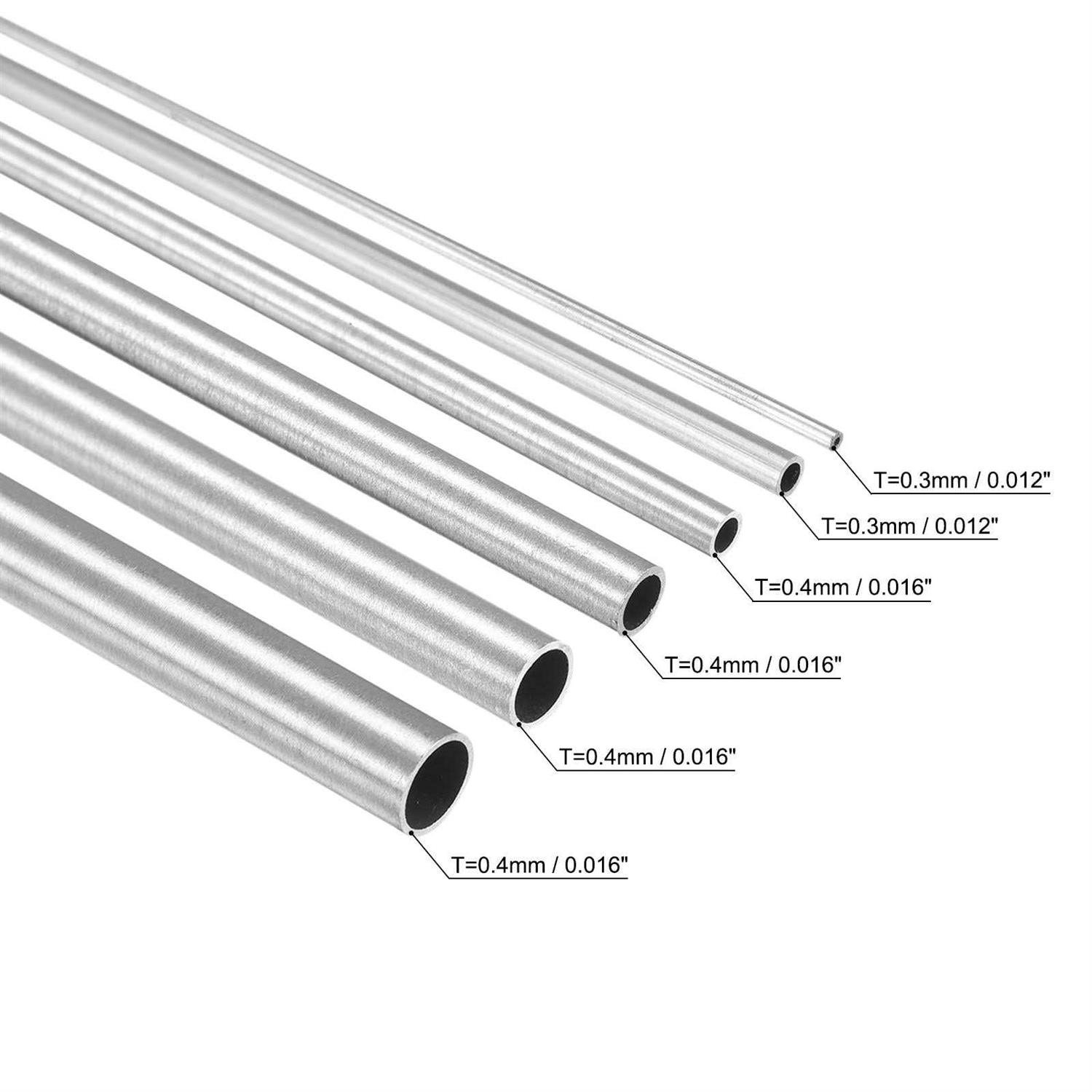 uxcell 304 Stainless Steel Round Tube OD 1mm Wall Thickness 250mm Length - MT - Mrs Treak