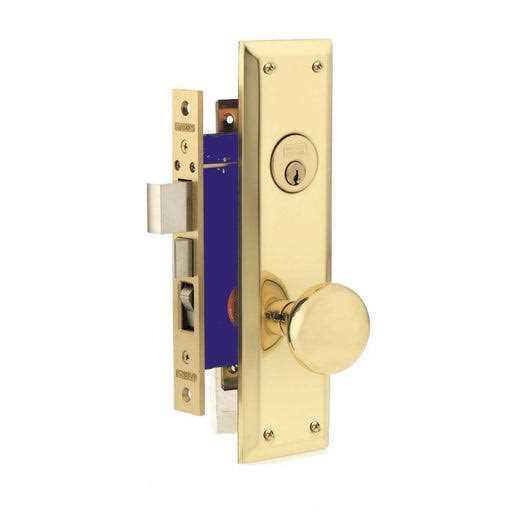 Marks 21AC Double Cylinder Iron Gate Ornamental Knob Plate Mortise Lock Set with 2-1/2 Backset 21ac/3-wrh - MT - Mrs Treak