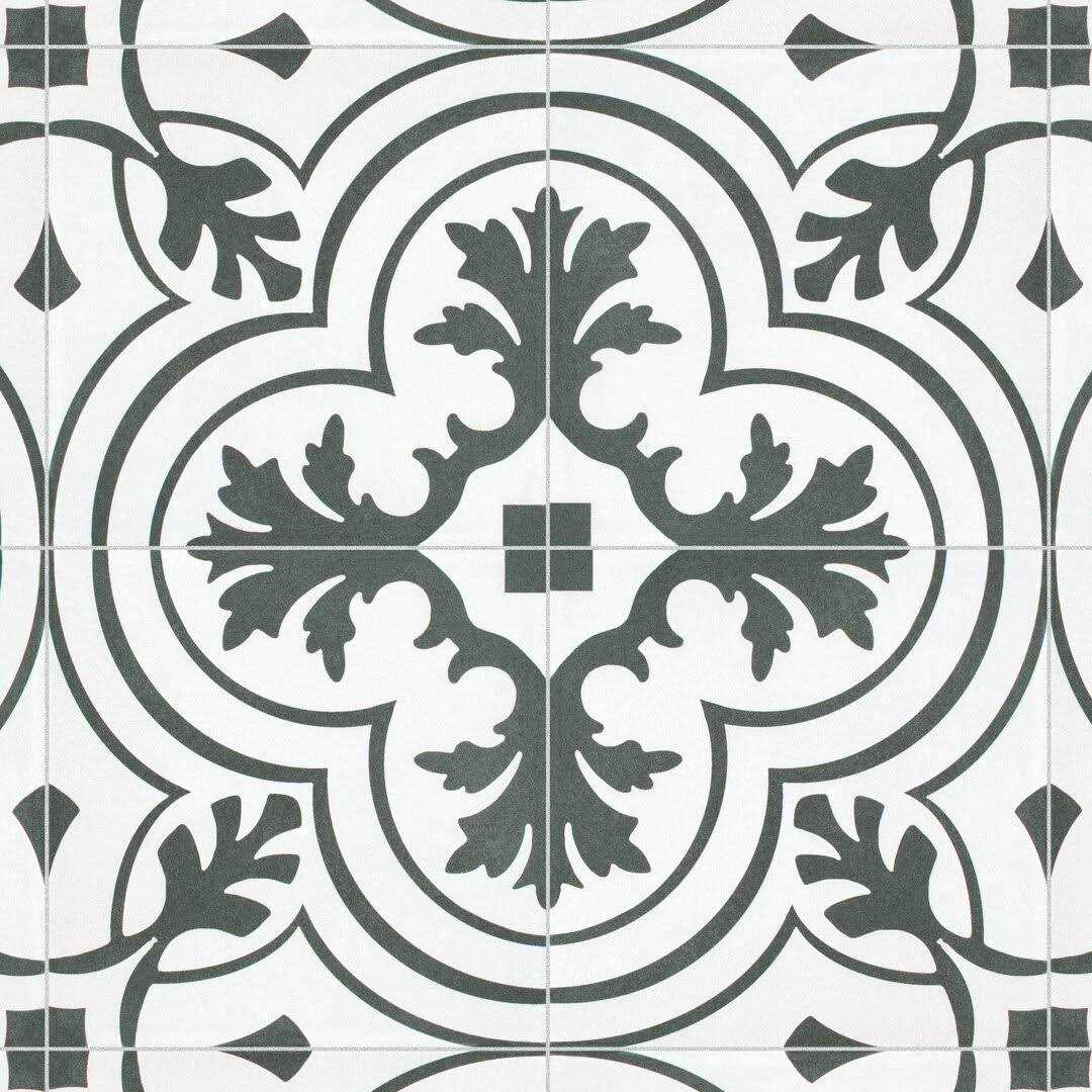 Merola Tile Triplex Real Black 7-3/4 in. x 7-3/4 in. Ceramic Wall Tile - MT - Mrs Treak