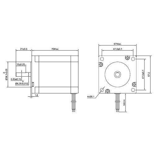 stepperonline cnc Stepper Motor Nema 23 Bipolar 2.8a 269oz.in/1.9Nm cnc Mill Lathe Router - MT - Mrs Treak