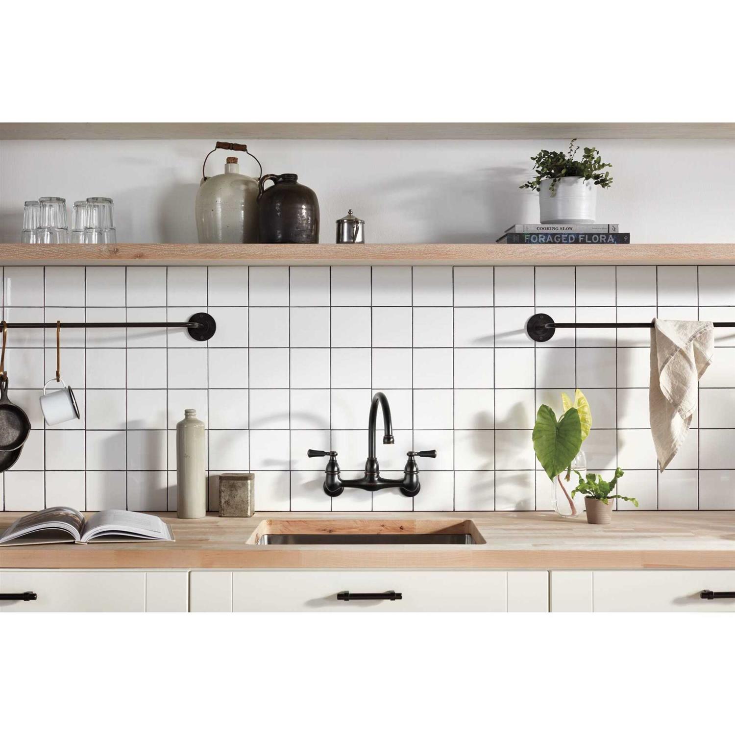 Peerless Elmhurst Two-Handle Kitchen Faucet Wall-mount P2765LF - MT - Mrs Treak