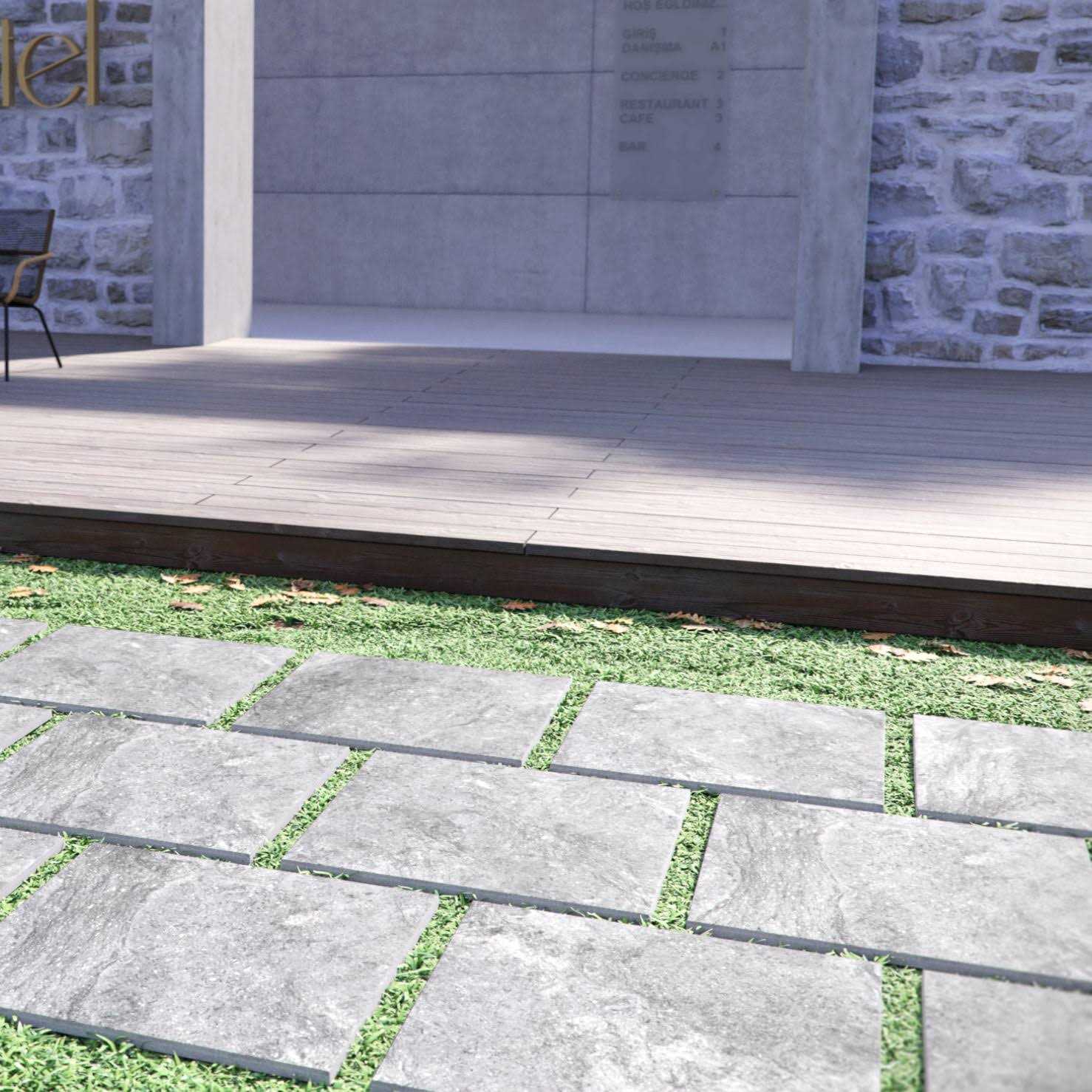 MSI Vulkon Grey 24 in. x 24 in. Matte Porcelain Paver Tile - MT - Mrs Treak