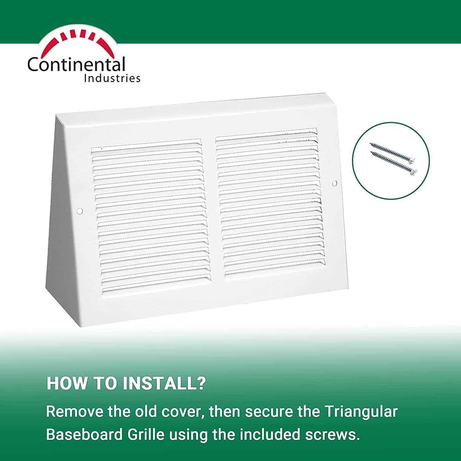 White Triangular Baseboard Grill - MT - Mrs Treak