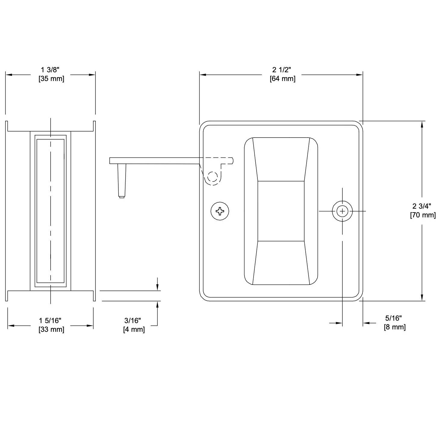 Designers Impressions Kain Design Satin Brass Dummy Door Lever - MT - Mrs Treak