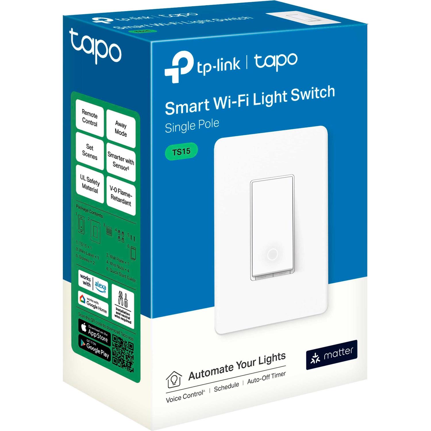 TP-Link Tapo Smart Wi-Fi Light Dimmer Switch with Matter - MT - Mrs Treak