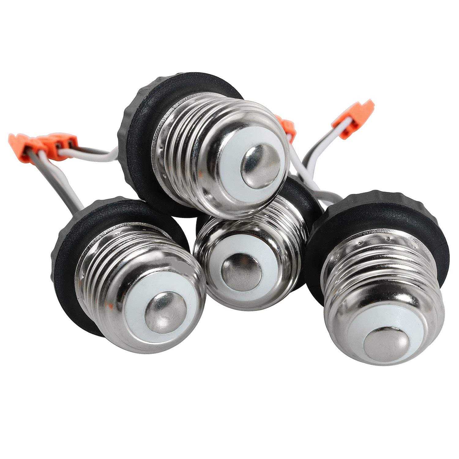 Longdex 12pcs Lamp Base Waterproof Black Pigtail Lamp Holder Socket 250V 6A - MT - Mrs Treak