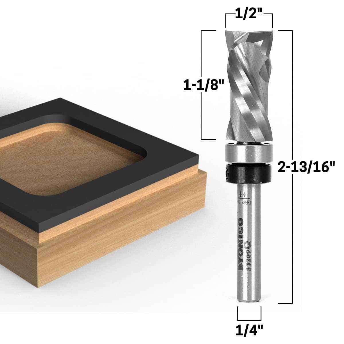 Yonico 2 inch diameter Spoilboard Surfacing Router Bit - MT - Mrs Treak