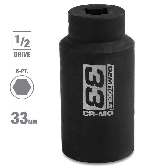 OEMTOOLS 0.50 in Drive 6-Pt 32mm Axle Nut Socket 25204 - MT - Mrs Treak