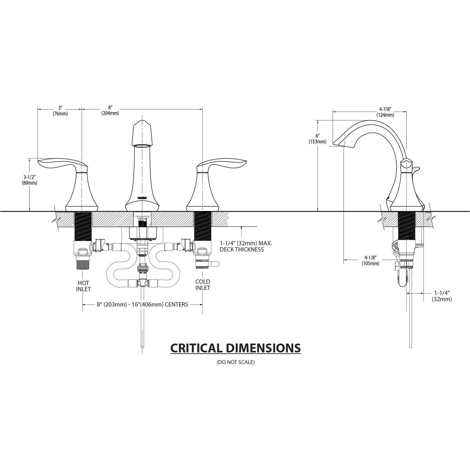 Moen T6405 Belfield Two-Handle Widespread Bathroom Faucet - MT - Mrs Treak