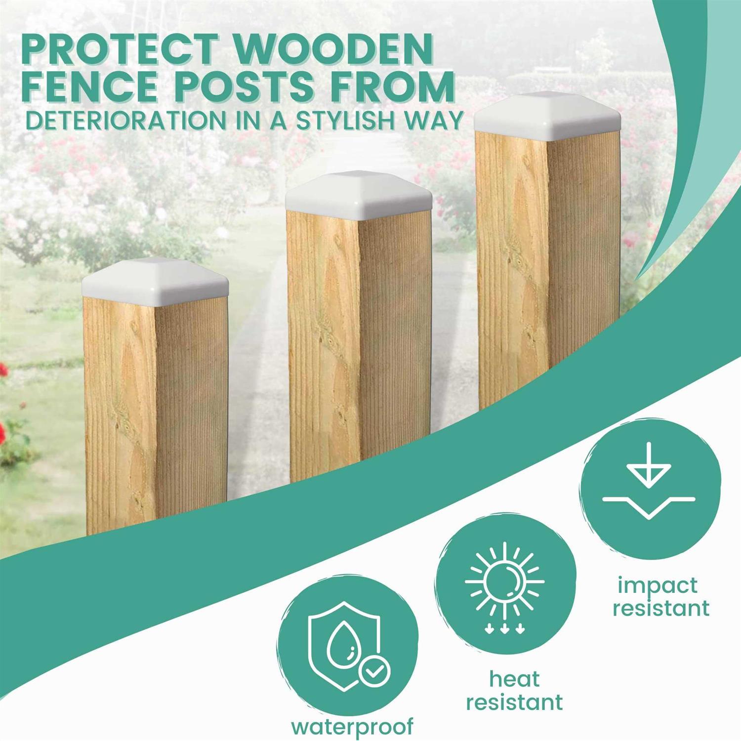 Tongass 4×4 Fence Post caps Made from Black Durable Plastic - MT - Mrs Treak