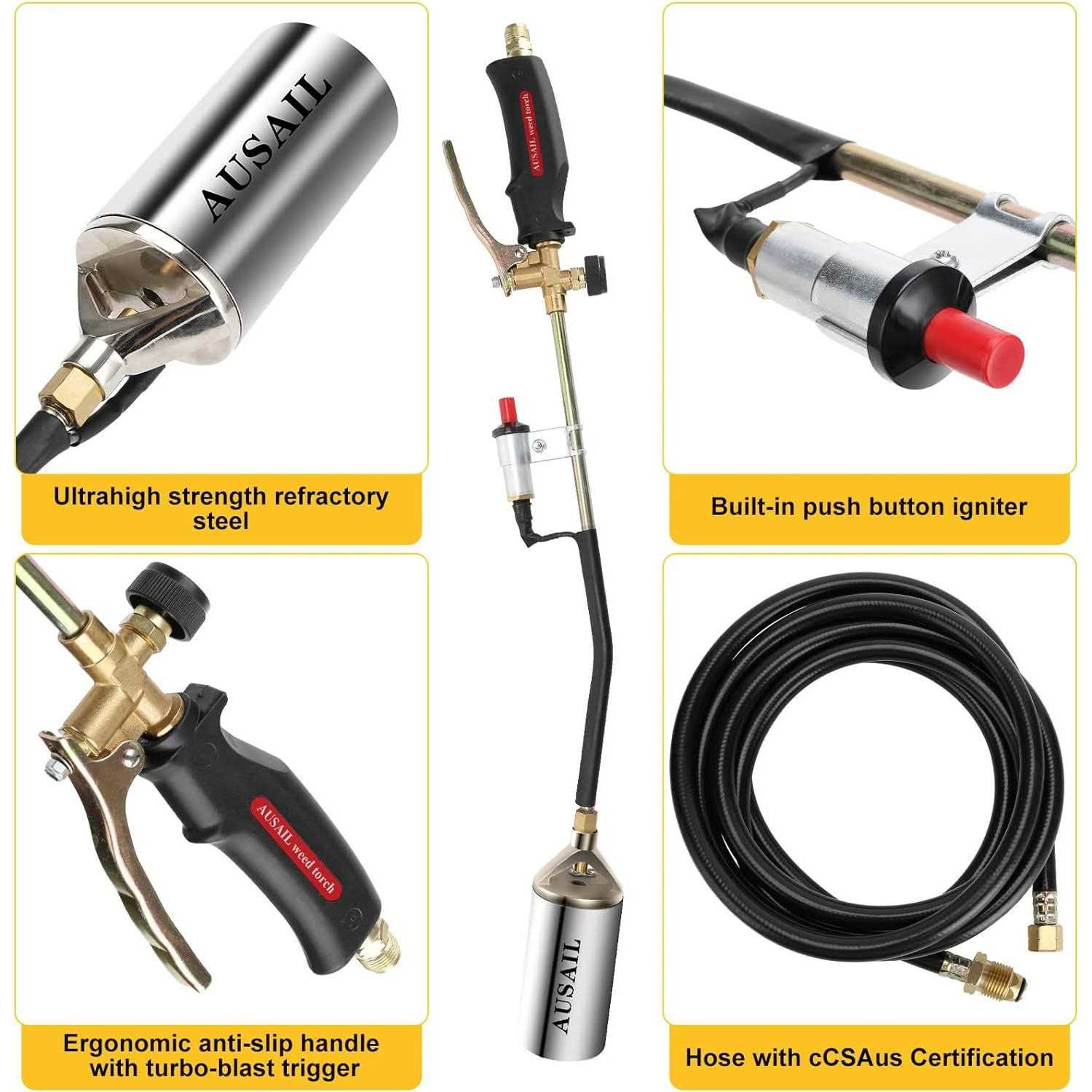 Propane Torch Hose Weed Burner Hose Weed Torch Hose Heating Torch Extension Hose - MT - Mrs Treak