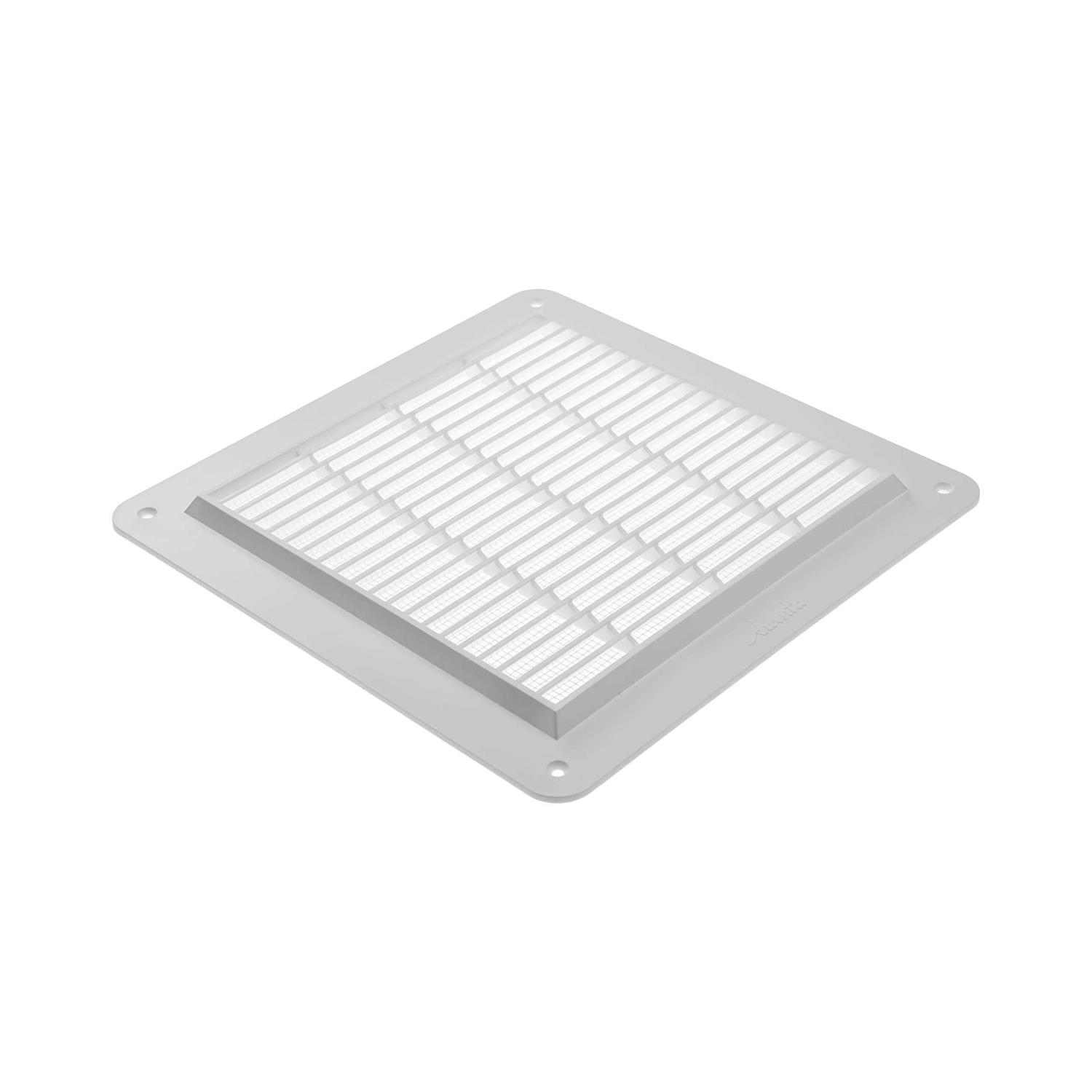 ECOPRO Vent White Square Vent Grille with Protective mesh. Lightweight Plastic Ventilation Register/Cover. Indoor and Outdoor Soffit - MT - Mrs Treak