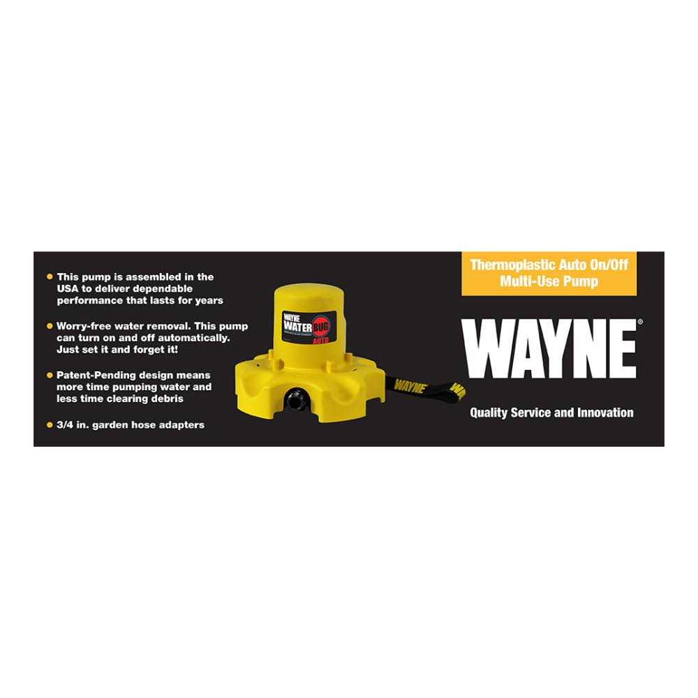 Wayne WaterBUG Submersible Utility Pump WWB - MT - Mrs Treak