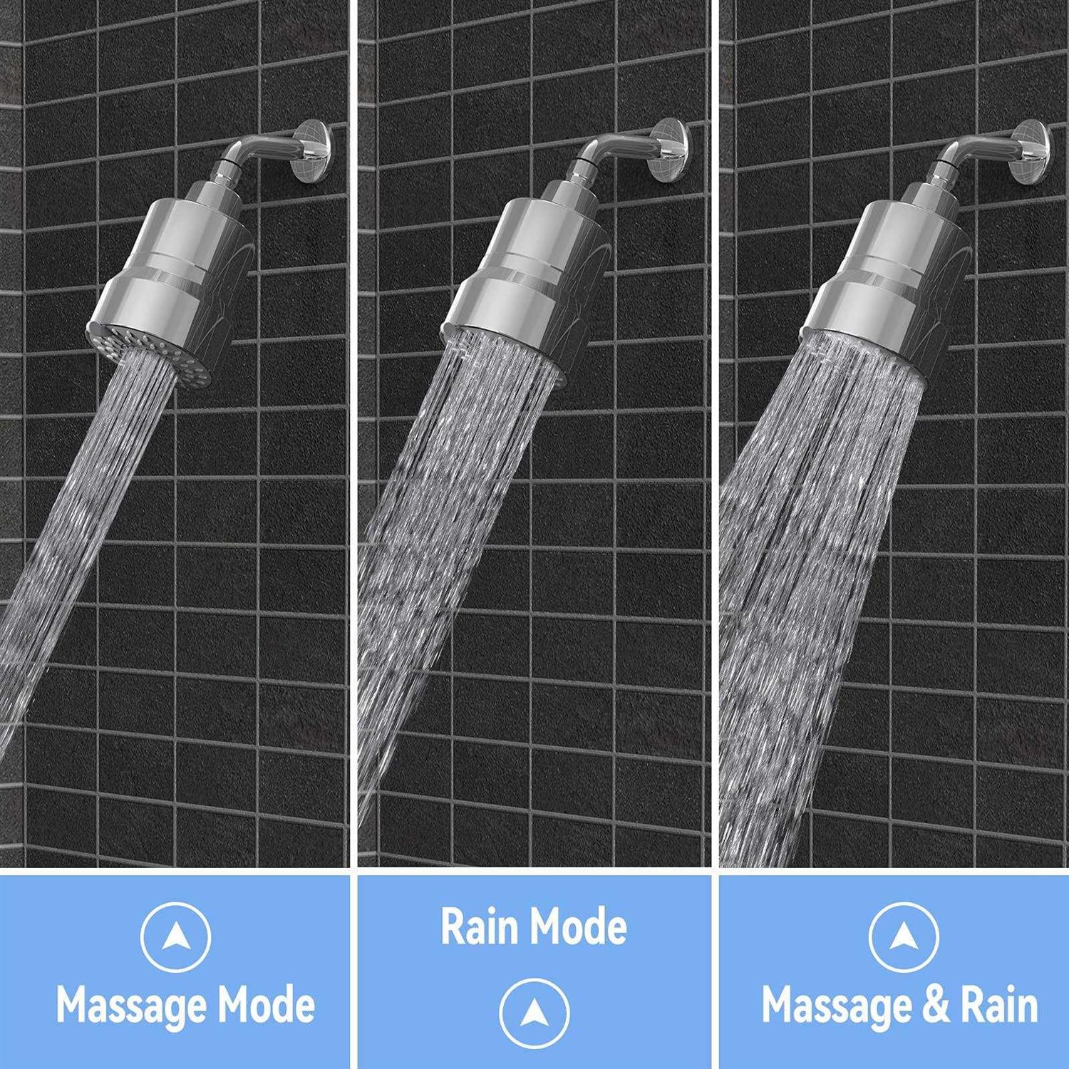 Filtered Shower Head, 20 Stage Shower Head Filter For Hard Water, Todsta 3 Modes Water Softener Shower Head With Filters Remove Chlorine And Harmful - MT - Mrs Treak