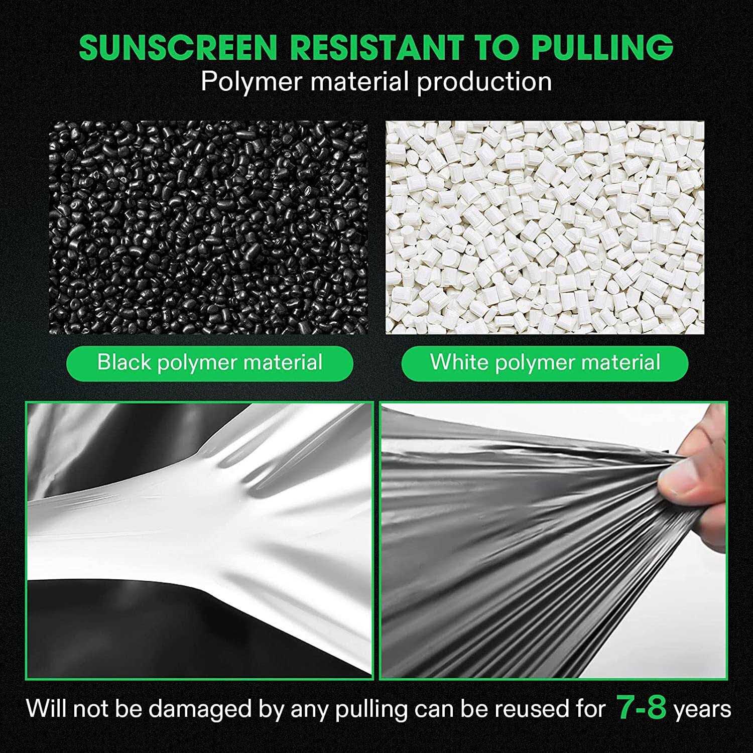 VIVOSUN Black and White Panda Film 10 x 5.5 Mil Poly Film - MT - Mrs Treak