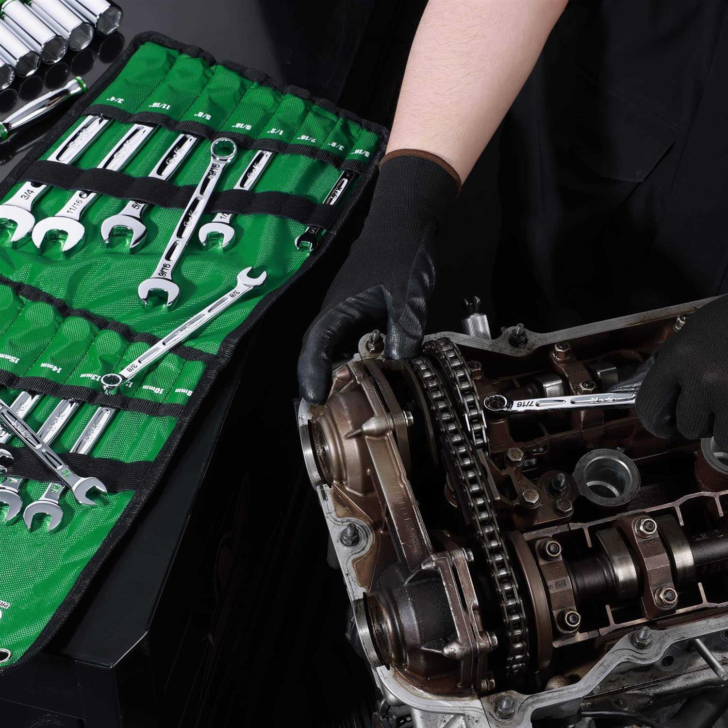 SK Combination Wrench Set SAE 5/16 to 3/4 Metric 19mm - MT - Mrs Treak