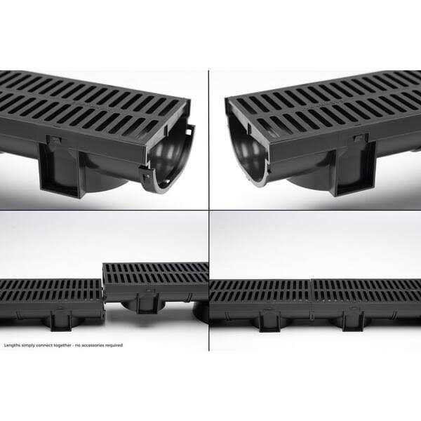 U.S. Trench Drain 18 in. Storm Water Pit and Catch Basin for Modular Trench and Channel Drain Systems with Galvanized Steel Grate - MT - Mrs Treak