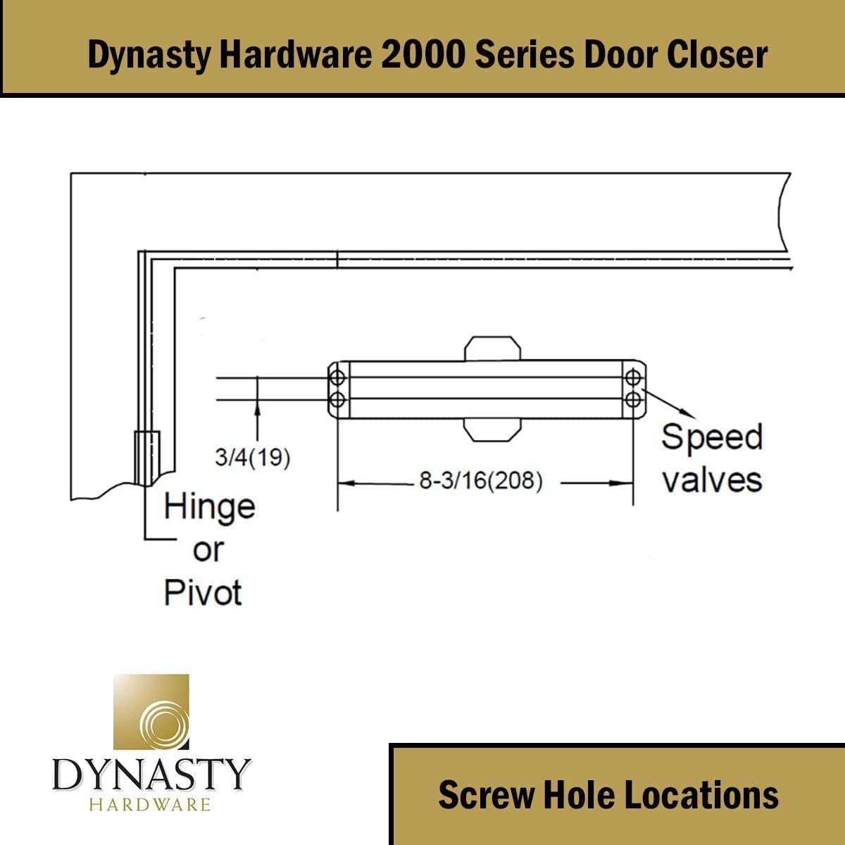 Dynasty Hardware 2000-ALUM Commercial Grade Door Closer - MT - Mrs Treak