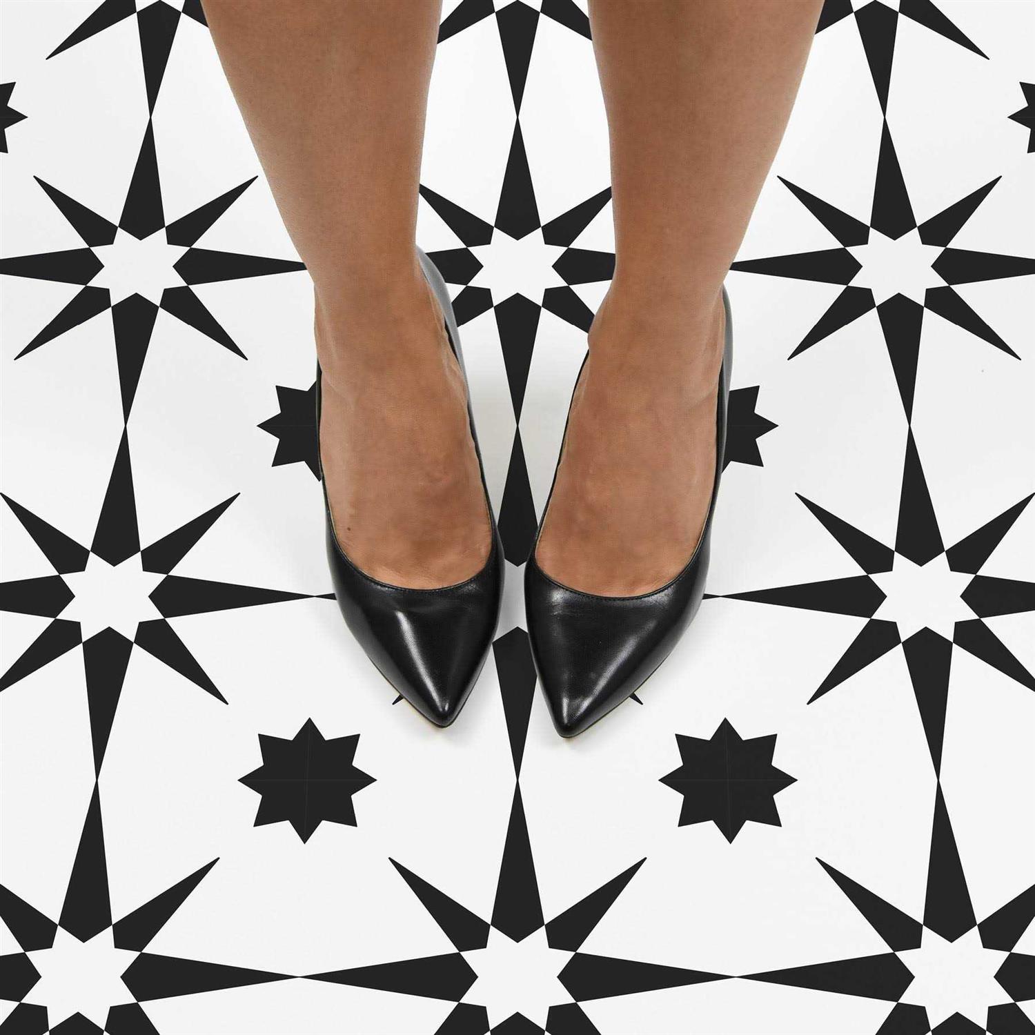 Floorpops 9 x 10.4 Milena Peel & Stick Hexagon Vinyl Floor Tiles - MT - Mrs Treak