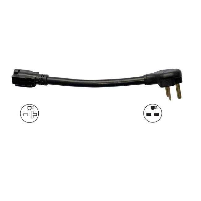 ONETAK NEMA 5-15P to 10-30R 120V 15 Amp 3 Prong Male Plug to 3 Prong Female Receptacle Dryer Welder Power Cord Adapter - MT - Mrs Treak