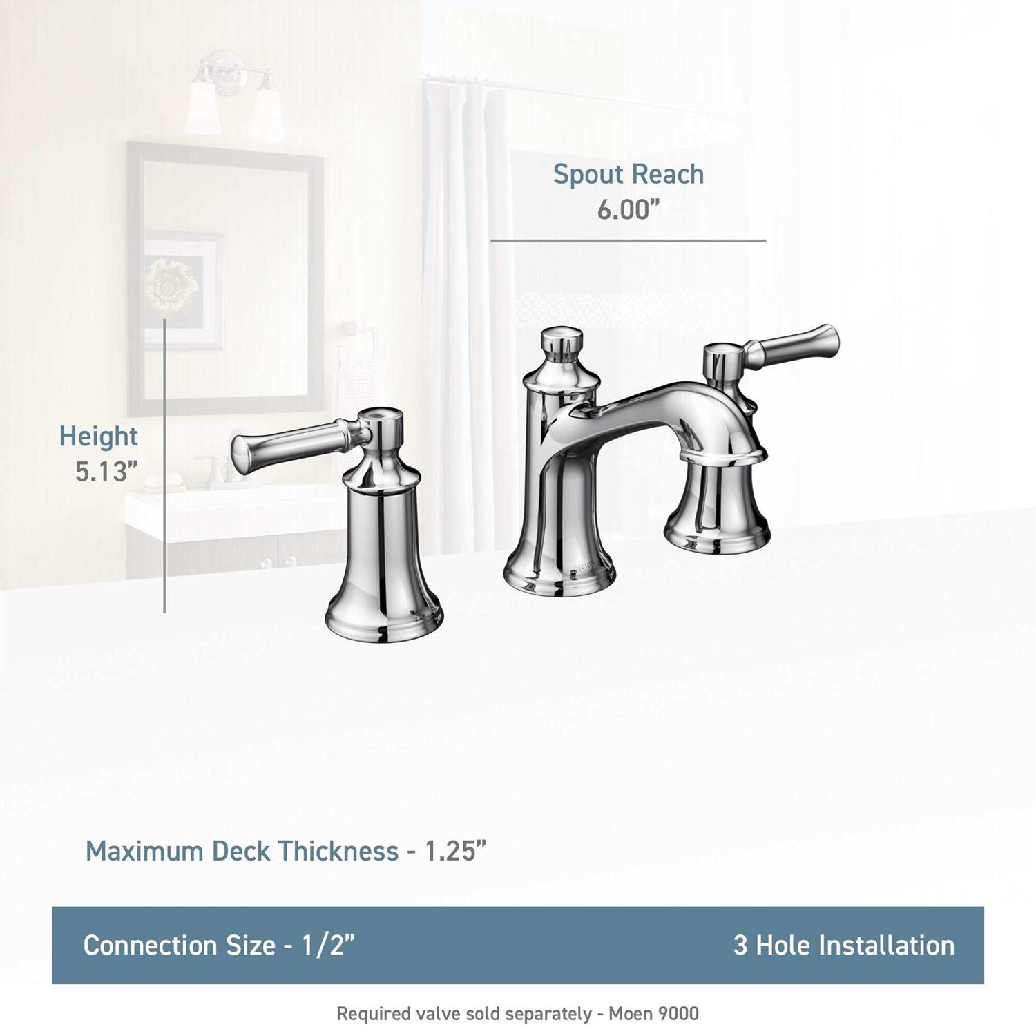 Moen Two-Handle Bathroom Faucet T6805BN - MT - Mrs Treak