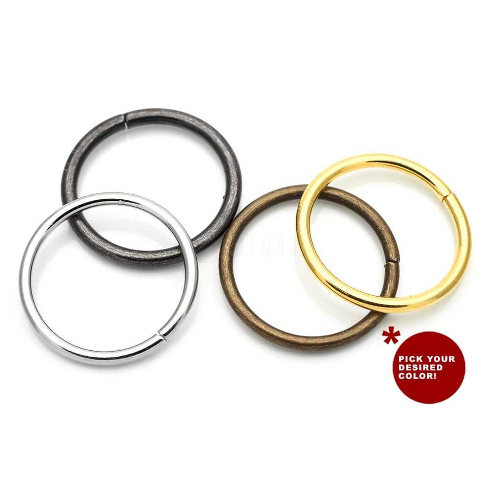CRAFTMEMORE O-Ring Findings Metal Non-Welded O Rings for Belts Bags Landyard DIY Leather Hand Craft - Mrs Treak
