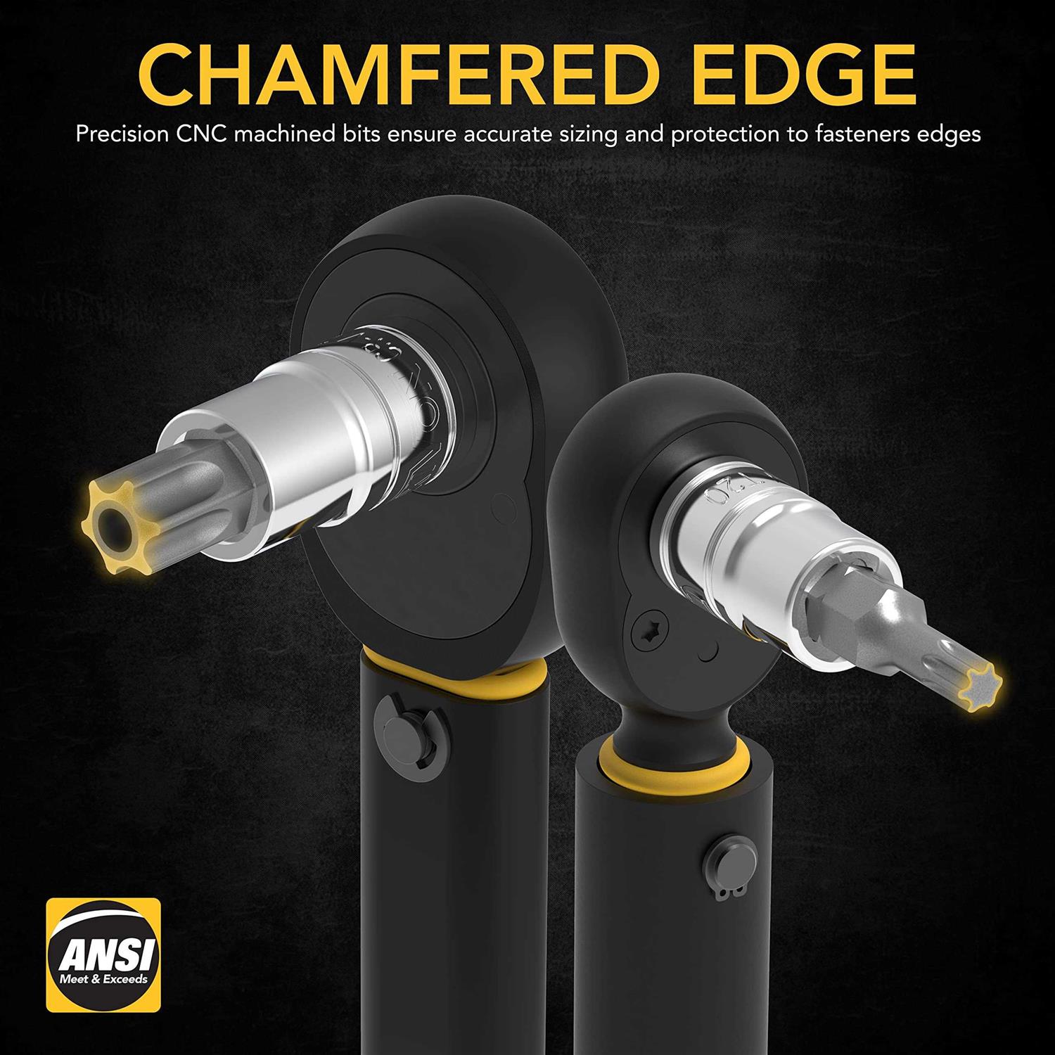 Lexivon Master Hex Bit Socket Set, Premium S2 Alloy Steel - MT - Mrs Treak