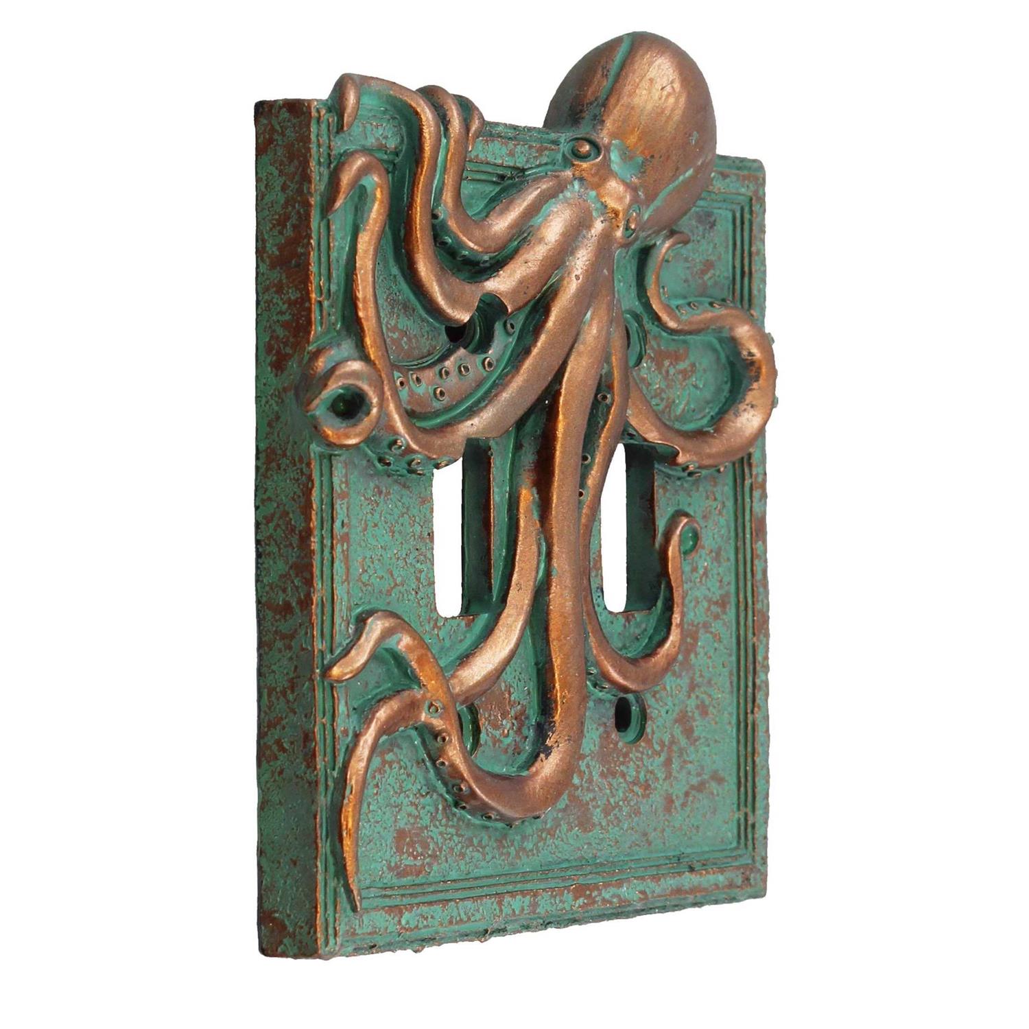 Top Brass Large Octopus/Kraken Electrical Cover Wall Plate Bronze/Verdigris Finish - MT - Mrs Treak