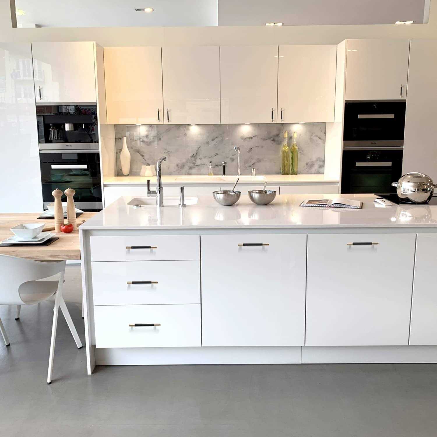 Ntresbonne 12 Pack Barrel Cabinet Pulls Gold and Black Cupboard Aluminum Handles Drawer Pull Cabinet Handles - MT - Mrs Treak