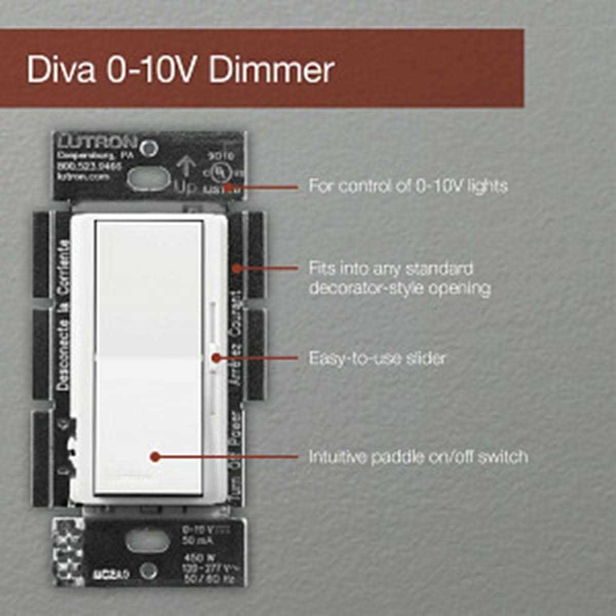 Lutron DVSCCL-153P-BI Diva CFL/LED Dimmer - MT - Mrs Treak