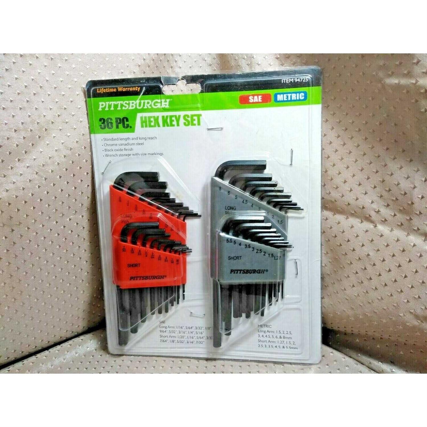 Pittsburgh SAE and Metric Hex Key Set - MT - Mrs Treak