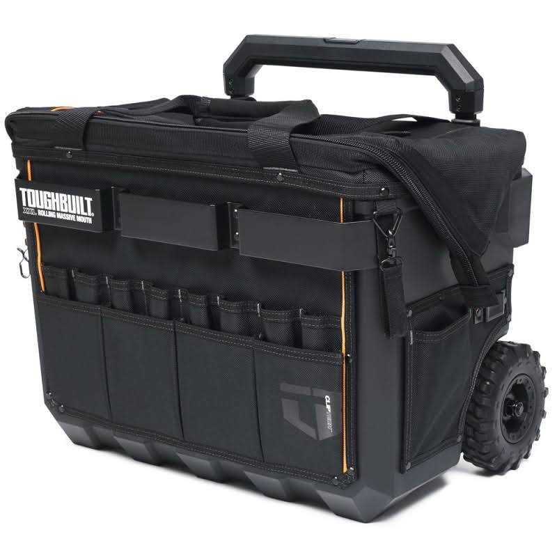 Toughbuilt XL Rolling Massive Mouth 18 Tool Bag in Black - MT - Mrs Treak