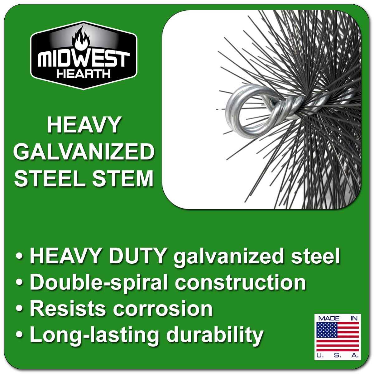 Midwest Hearth Wire Chimney Cleaning Brush - MT - Mrs Treak