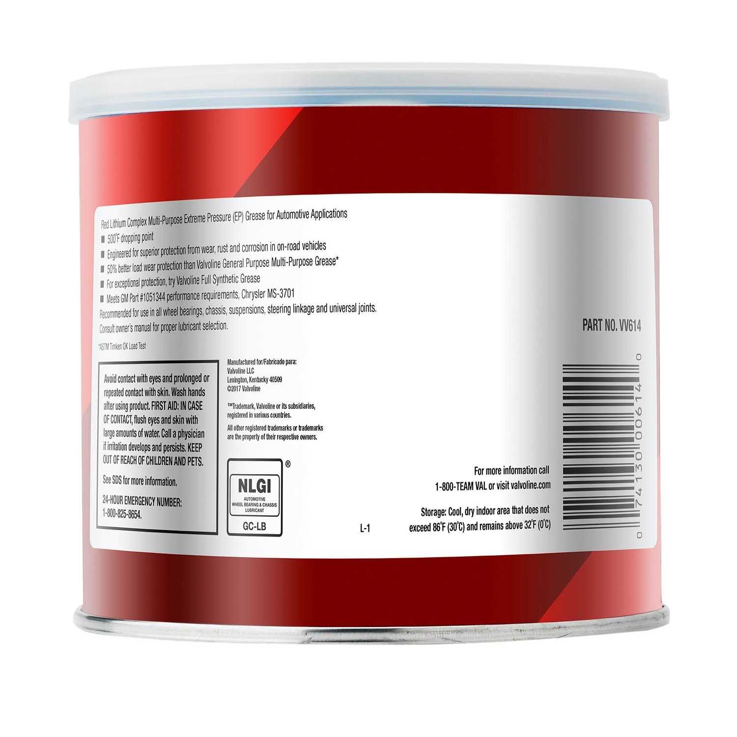 Valvoline Grease 14.1 oz VV61510 - MT - Mrs Treak