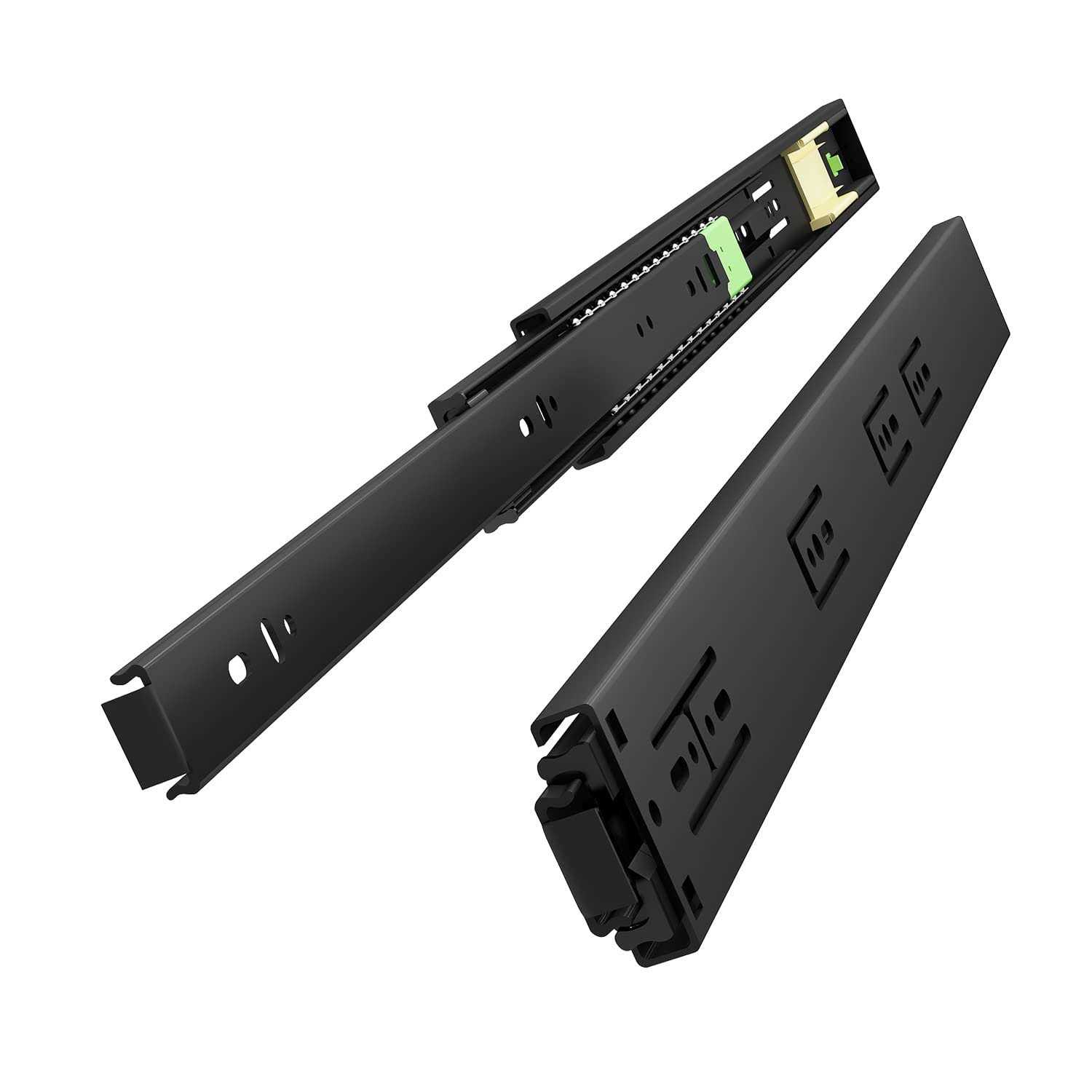 VADANIA Vf1245 Push to Open Drawer Slides Ball Bearing Side Mount 3-Fold Full Extension - MT - Mrs Treak