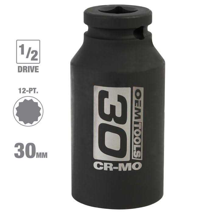 OEMTOOLS 0.5 in Drive 36mm Axle Nut Socket - MT - Mrs Treak