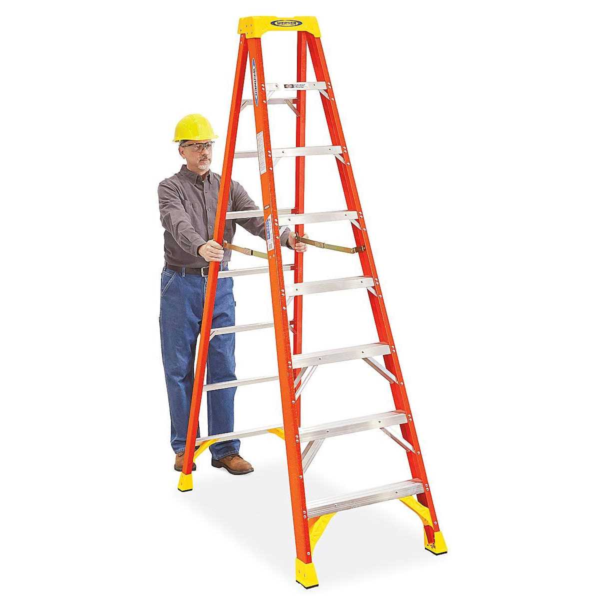 Werner FTP6208 Fiberglass Tripod Step Ladder - MT - Mrs Treak