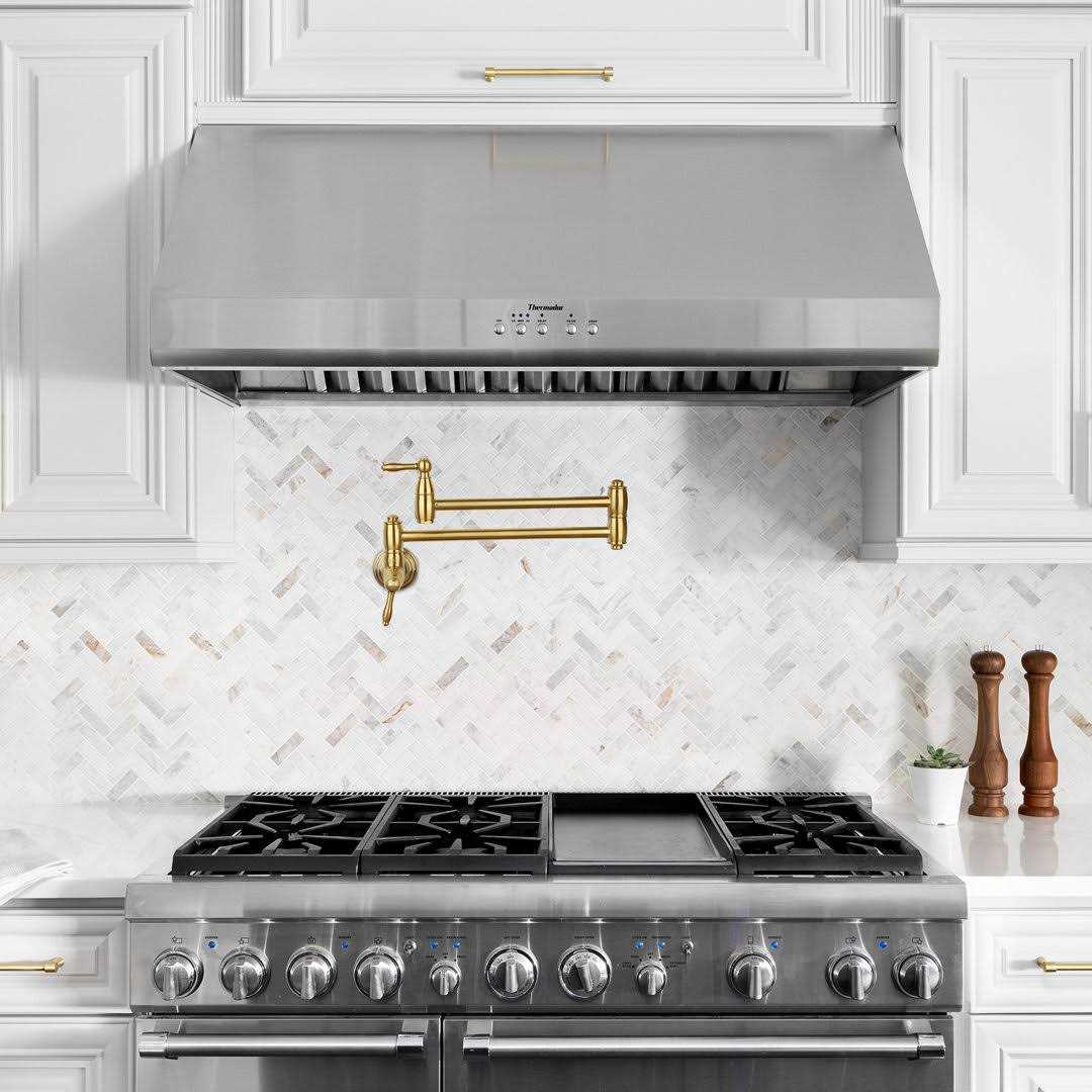 Nauxus Pot Filler Kitchen Faucet Wall-Mounted NX98288-AB - MT - Mrs Treak