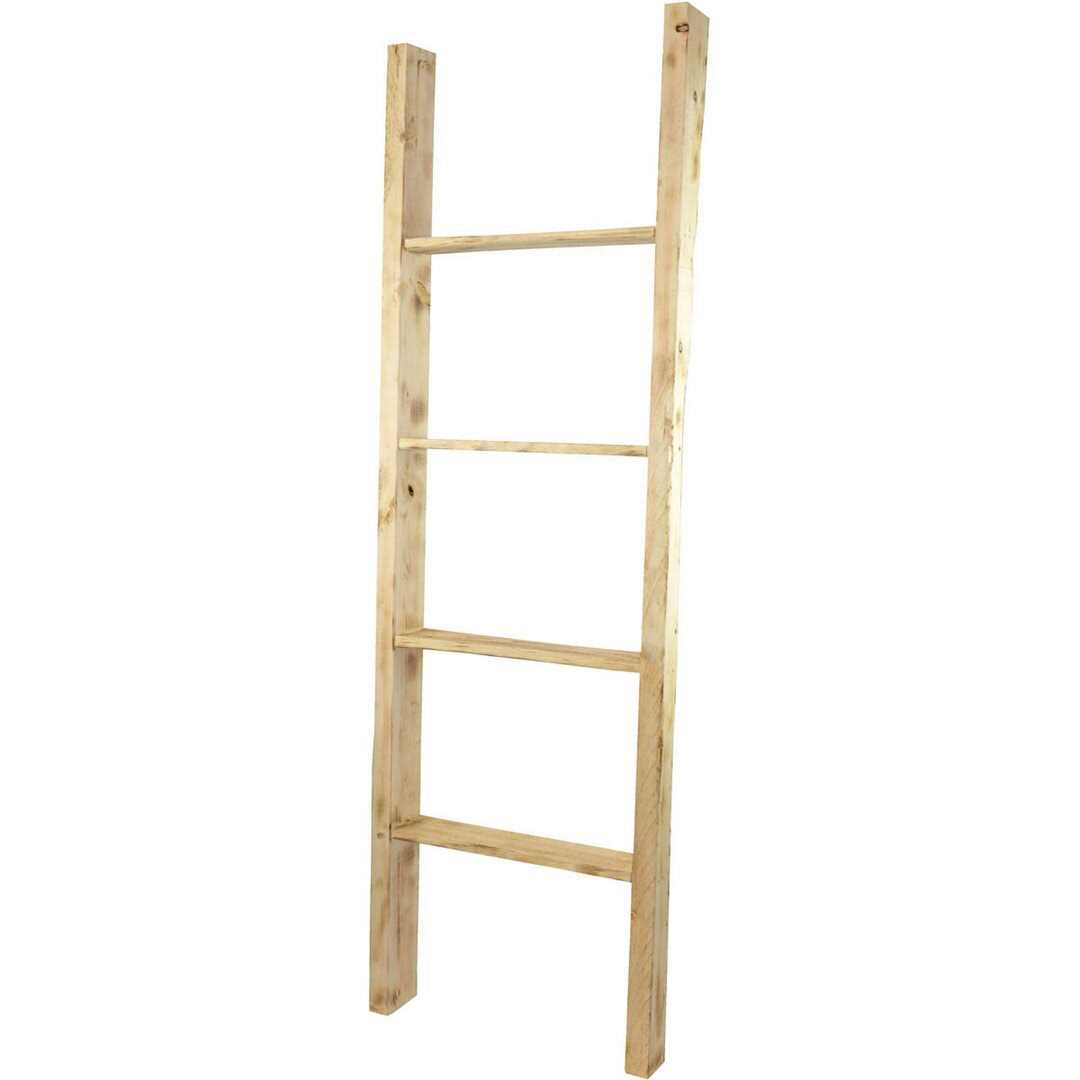 Ekena Millwork 15 inchw x inchh x 3 1/2 inchd Vintage Farmhouse Rung Ladder - MT - Mrs Treak