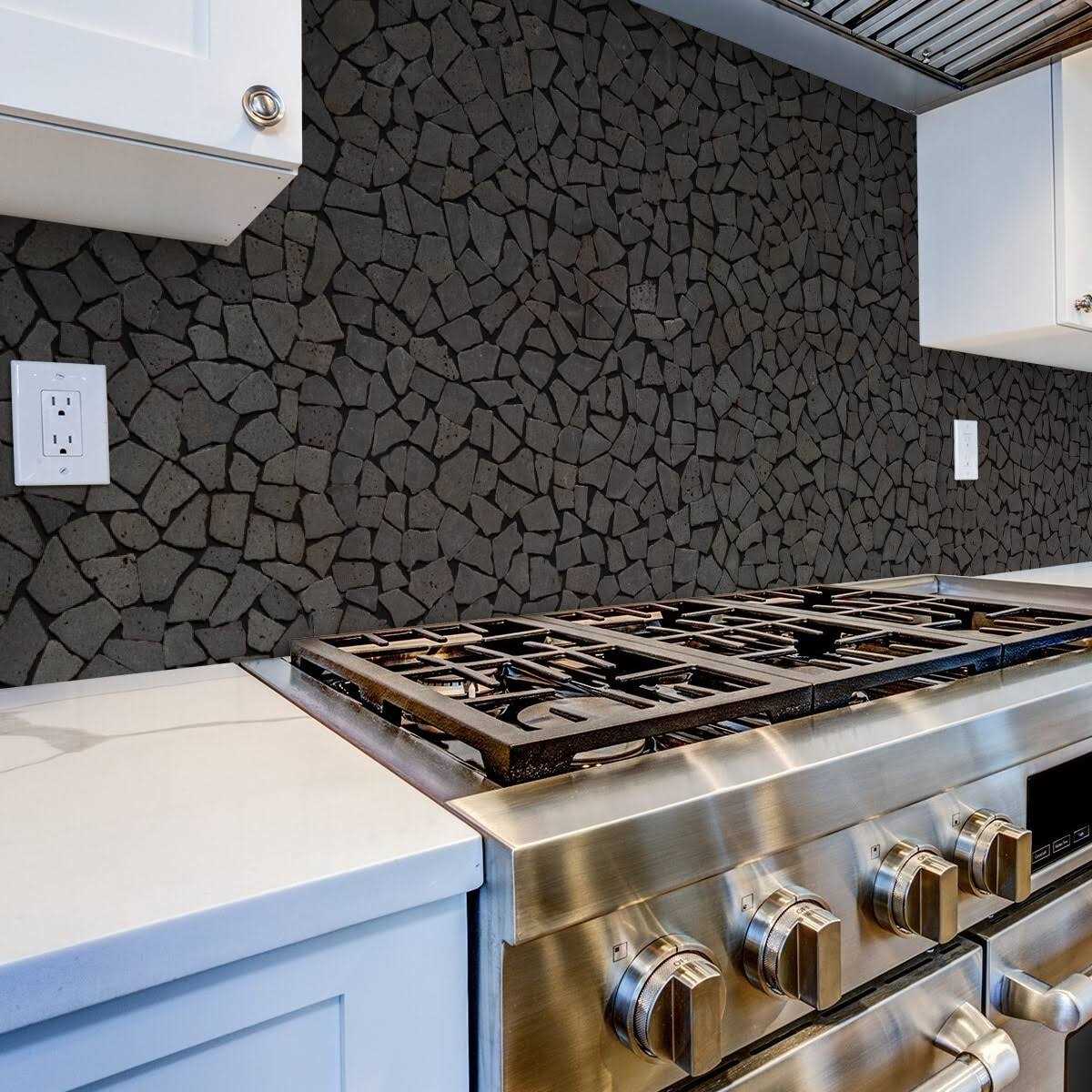 Tile Connection Fit Tile White 11 in. x 11 in. x 9.5 mm Indonesian Marble Mesh-Mounted Mosaic - MT - Mrs Treak