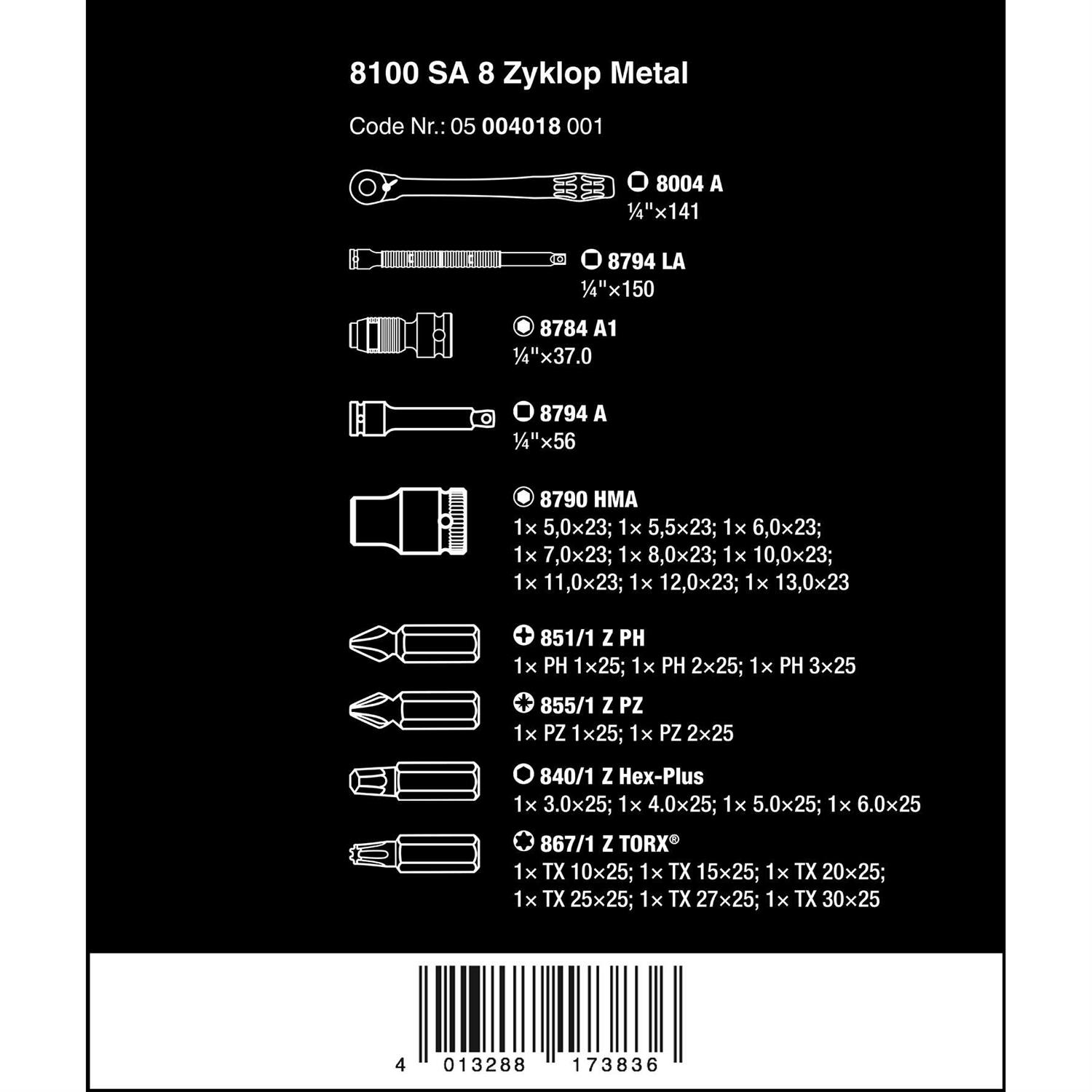 Wera 8100 SA 8 Zyklop - MT - Mrs Treak