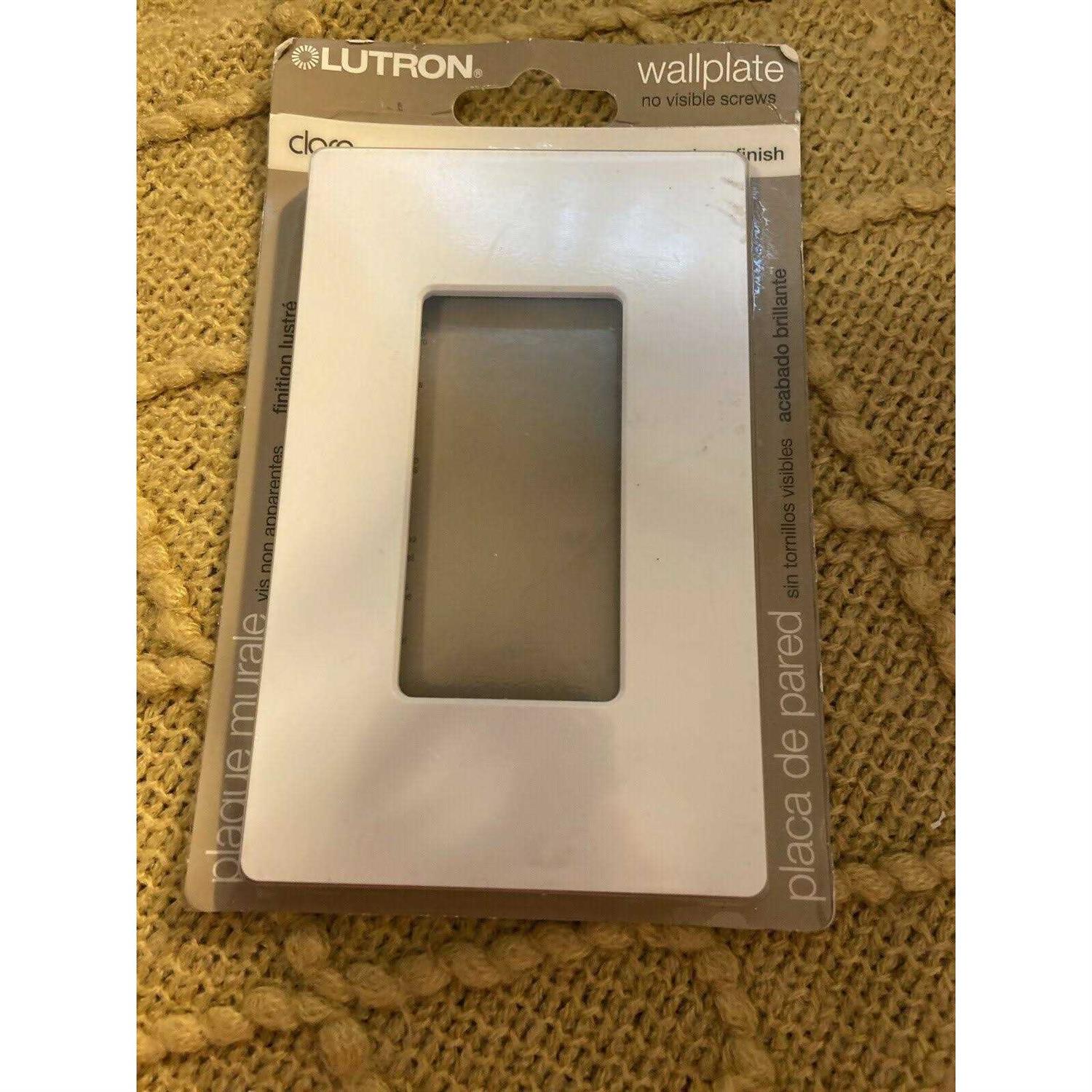 Lutron Claro 1-Gang Wallplate CW-1-WH - MT - Mrs Treak