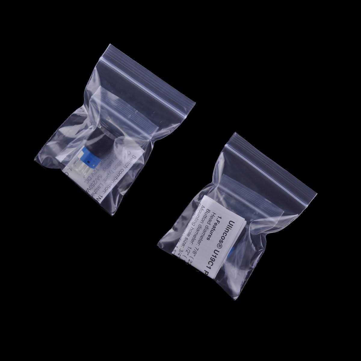 Ulincos Latching Pushbutton Switch U19C1 1NO1NC SPDT ON/Off Black Metal Shell - MT - Mrs Treak