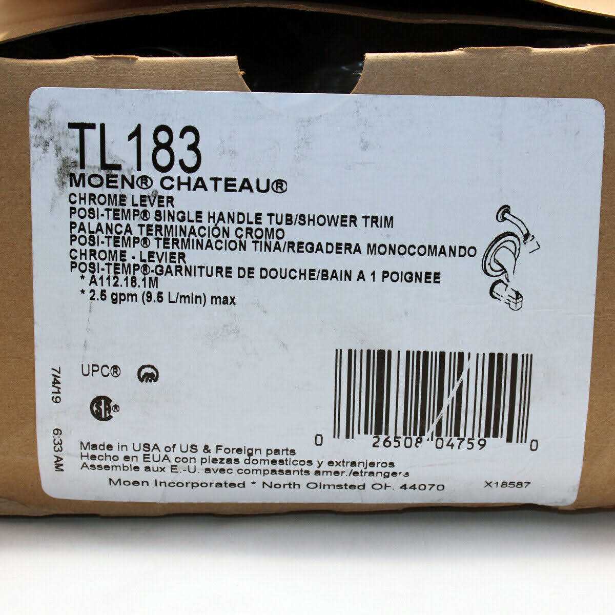 Moen Chateau TL182 - MT - Mrs Treak