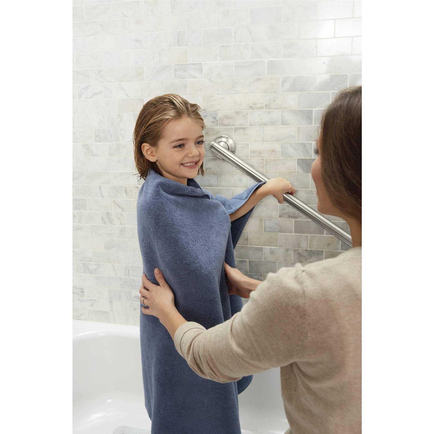 Moen Chrome 16 Grab Bar with Shelf LR2356DCH - MT - Mrs Treak