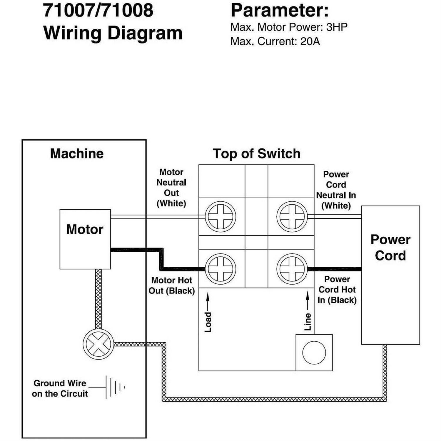 POWERTEC 71007 110/220-Volt Paddle Switch - MT - Mrs Treak