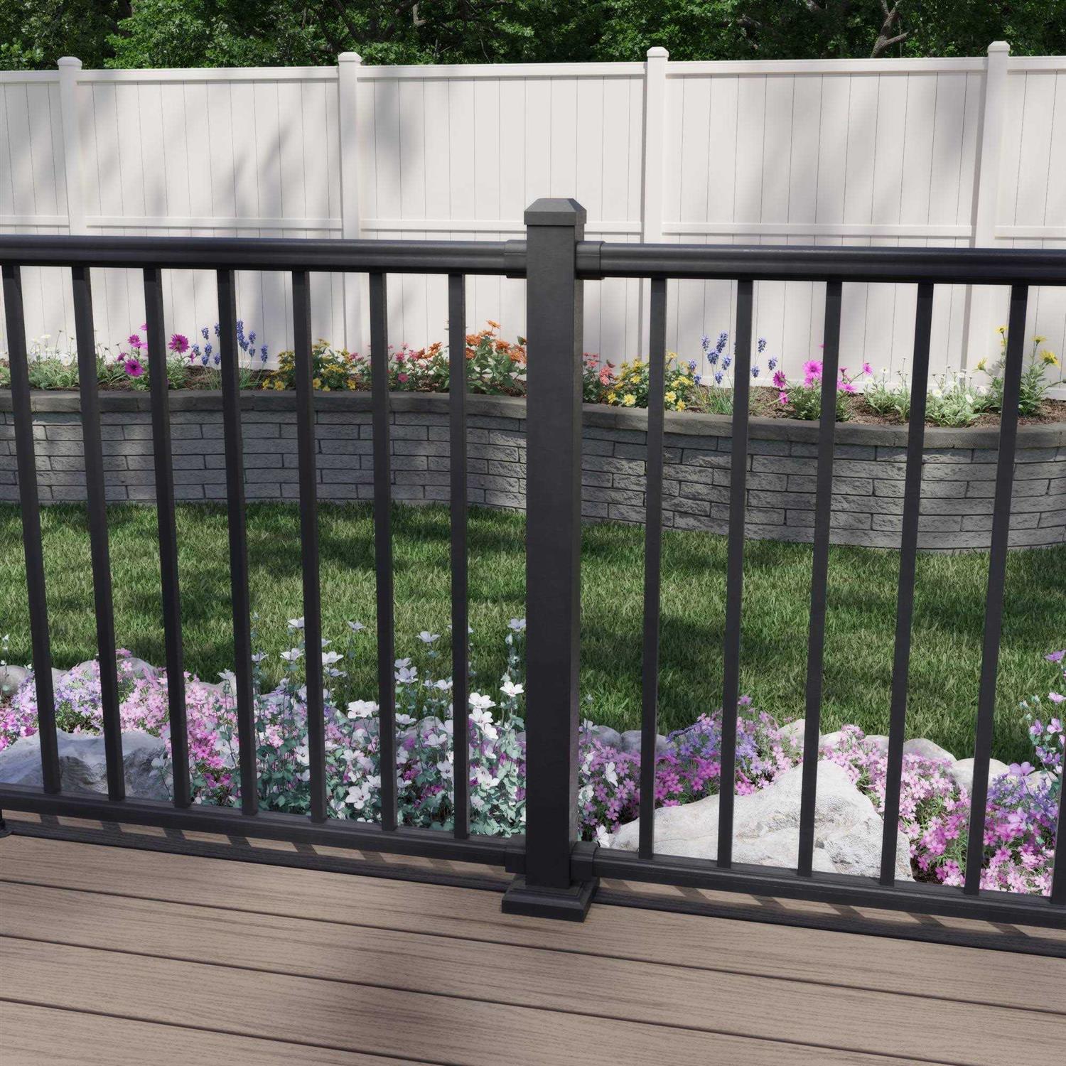 Ultra Max 2.5 in. x 2.5 in. x Textured Powder Coated Aluminum Deck Post Kit - MT - Mrs Treak