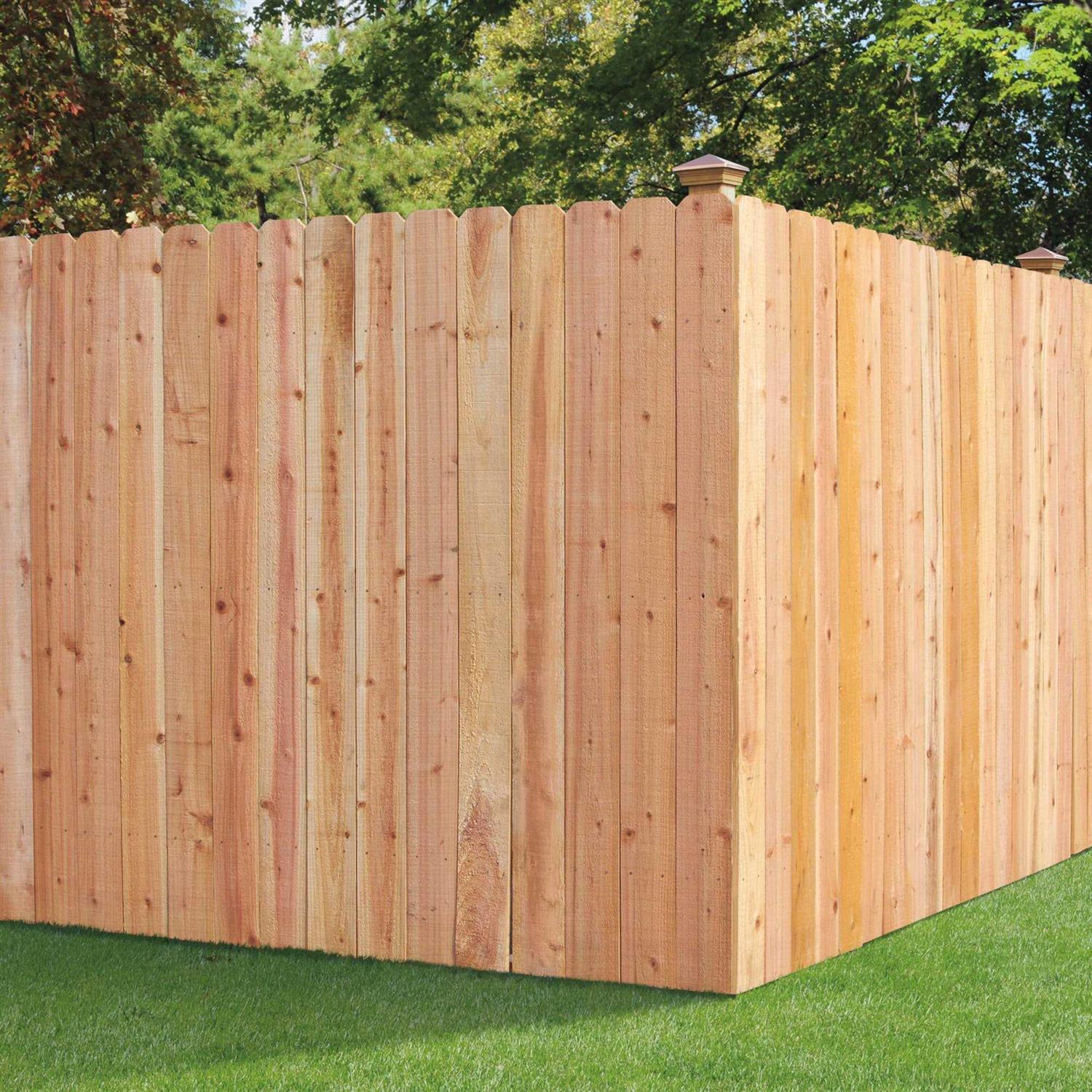 Lowe’s 6-ft x 8-ft Pine Dog Ear Privacy Fence Panel 7643 - MT - Mrs Treak