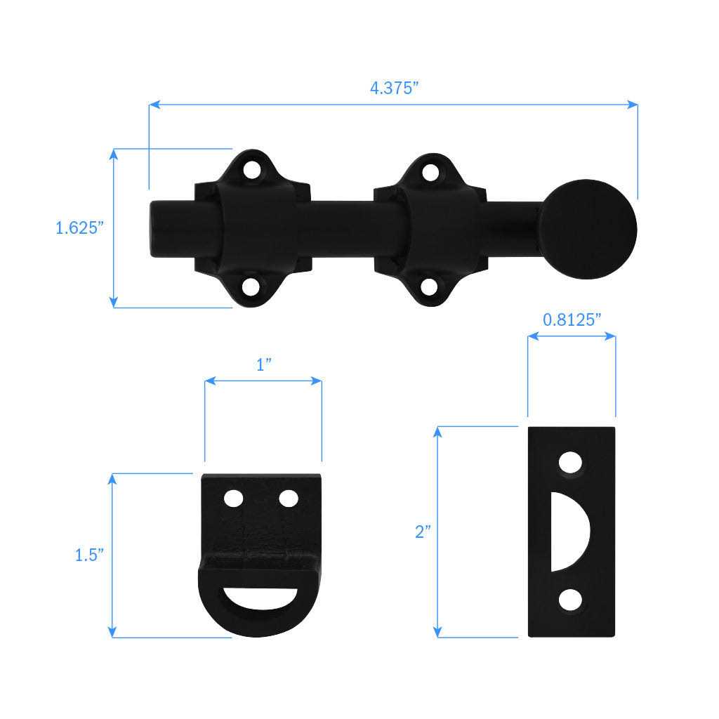 Nuk3y Heavy Duty Solid Brass Dutch Door Surface Bolt - MT - Mrs Treak